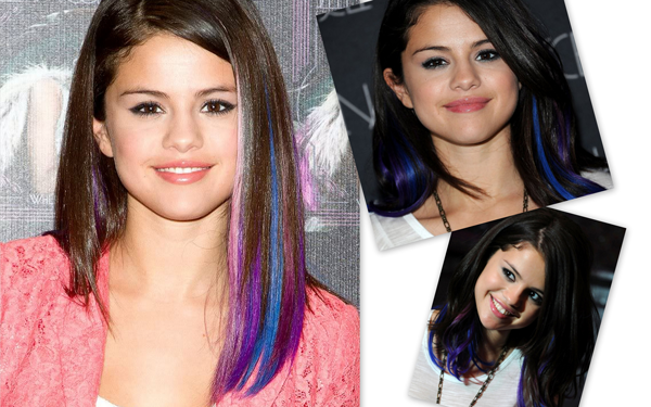 selena gomez cabelo colorido