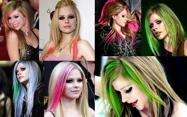 avril lavigne cabelo colorido