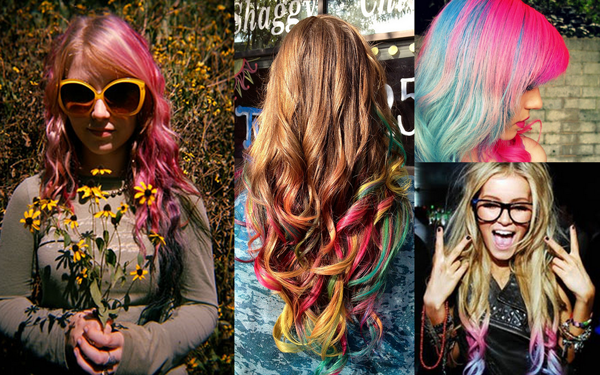 mechas coloridas