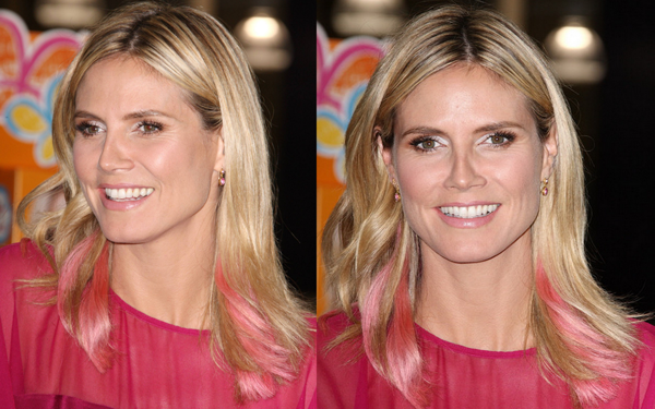 heidi klum cabelo colorido