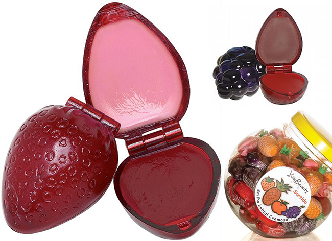 Produtos da Infância brilho labial moranguinho